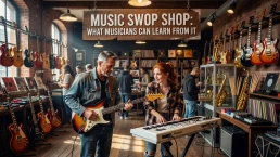 Professional header image for list-based article: Music Swop Shop: What Musicians Can Learn From It